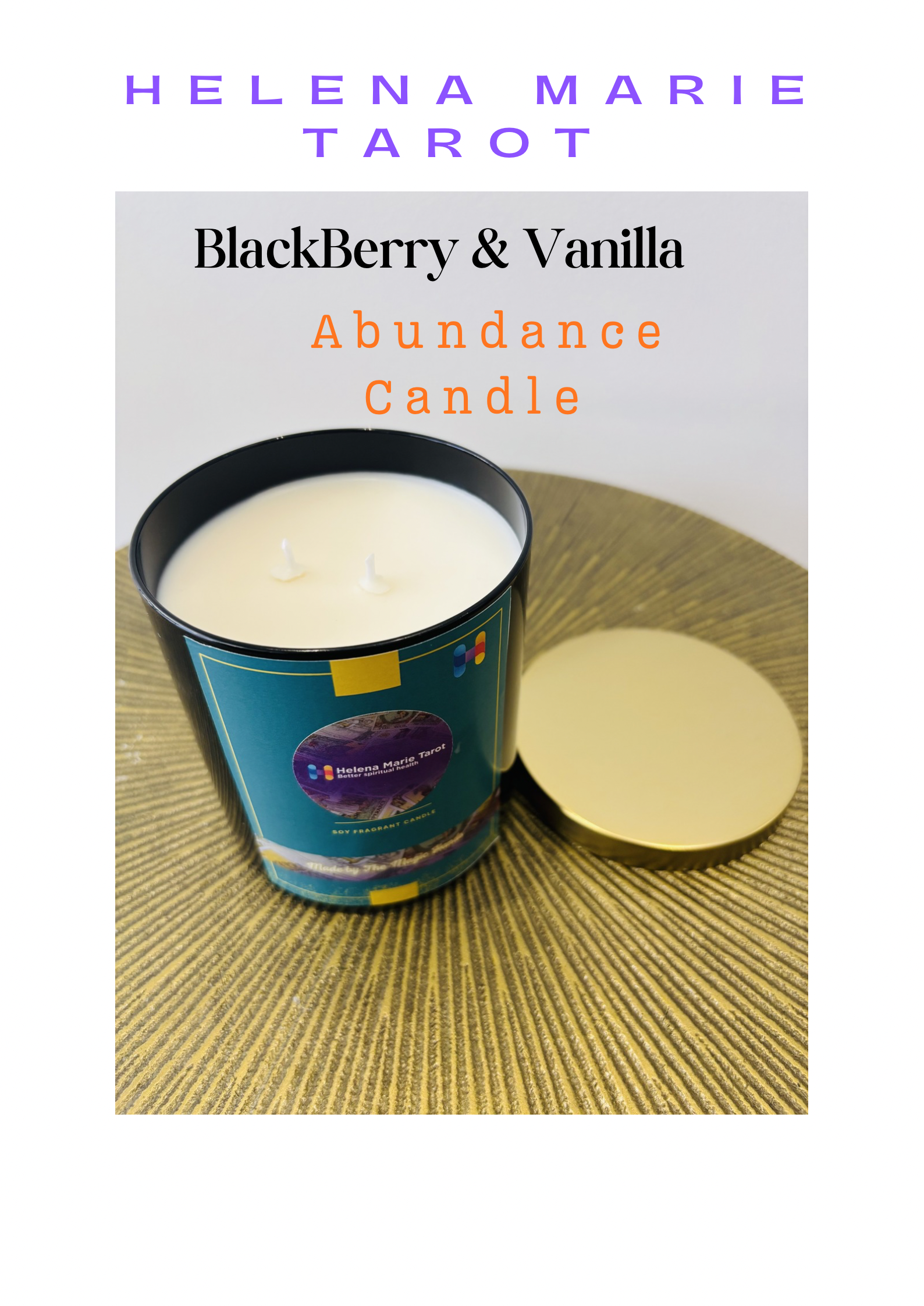 White and Black Minimalist Candle Product Label - 1